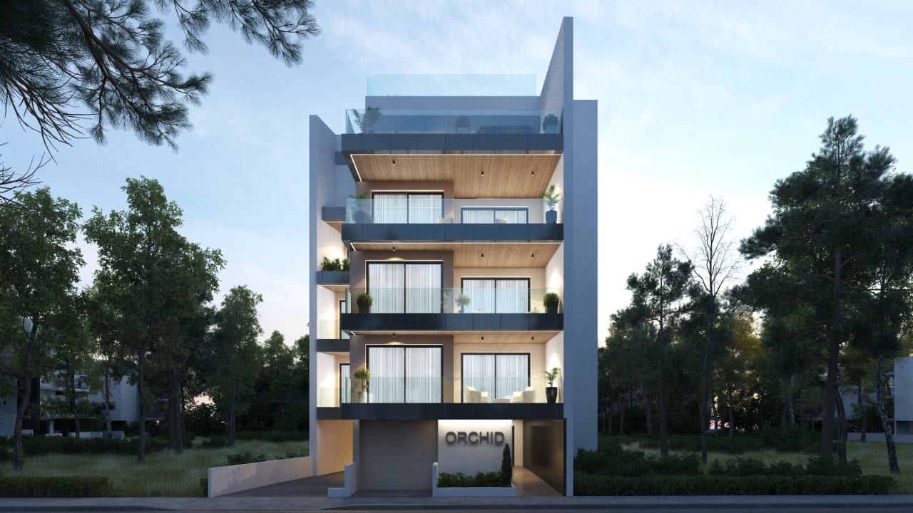 Pavare — the building at dusk