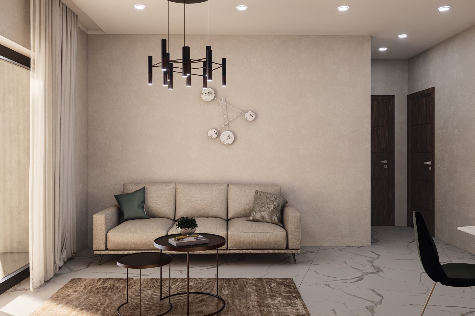 One-bedroom living room
